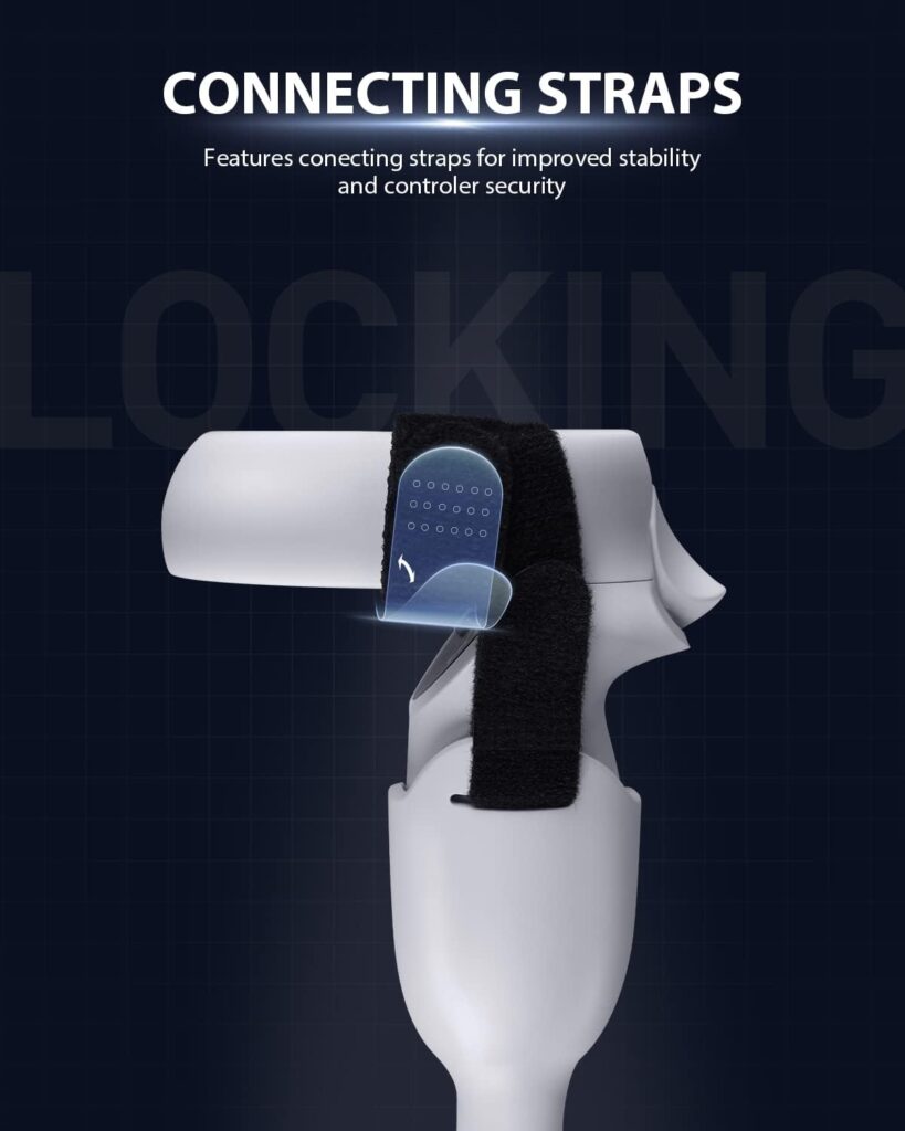 Amavasion VR Golf Club Handle Accessories Compatible with Meta/Oculus Quest 2 Enhance Immersive VR Game Experience (Black/Blue)