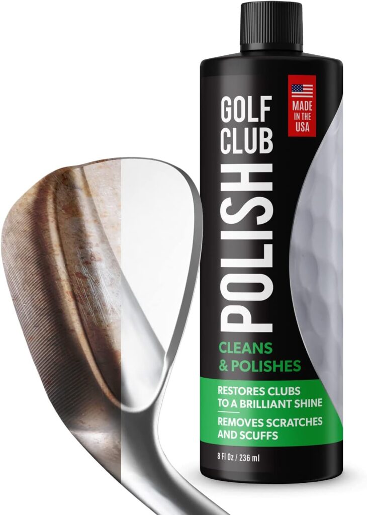 Berkland Golf Club Polish - Made in The USA Instant Golf Club Cleaner and Golf Club Scratch Remover - Cream Golf Club Polishing Kit/Golf Club Cleaning Kit - 8 oz of Metal Polish Compound
