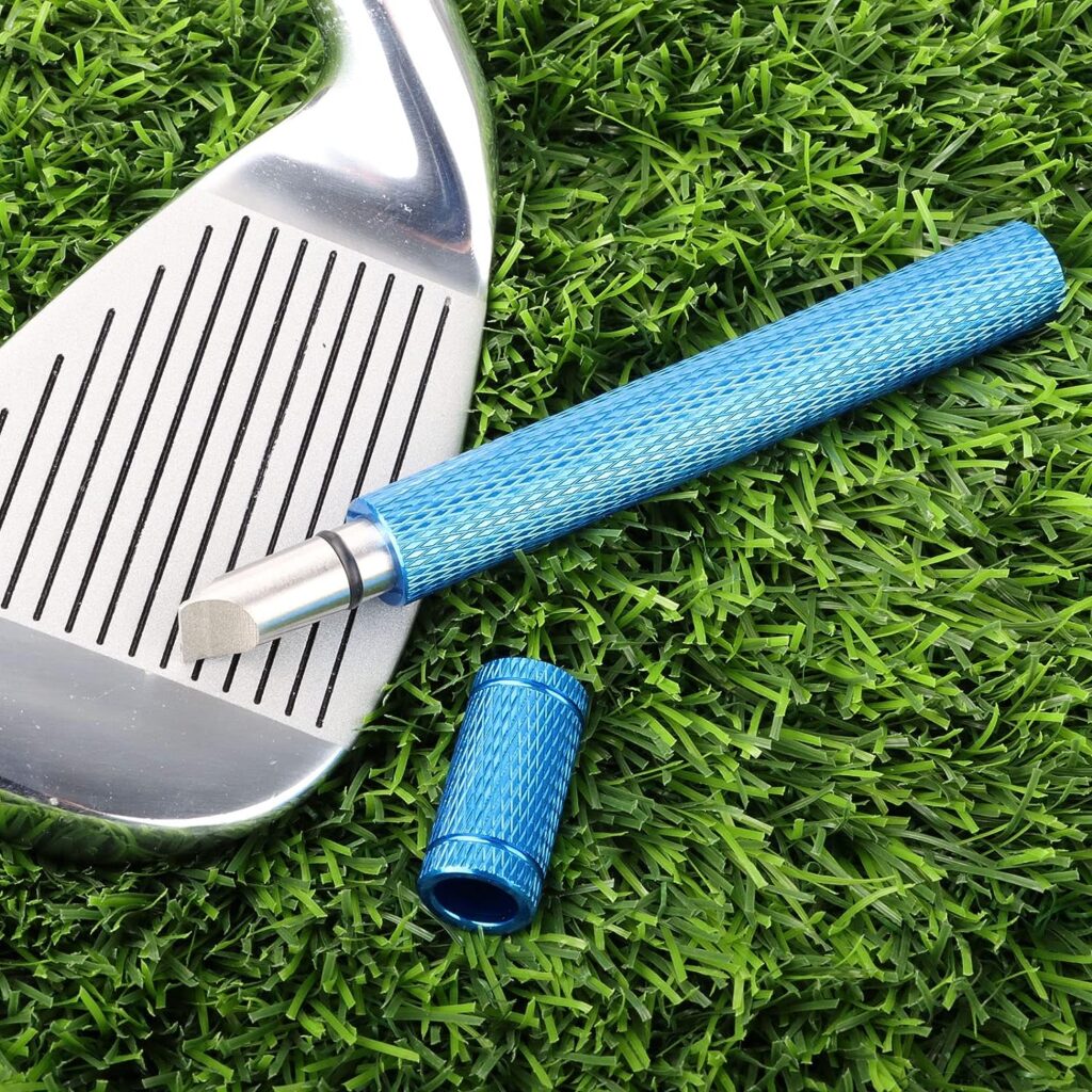 Bulex Golf Club Groove Sharpener, Re-Grooving Tool and Cleaner for Wedges  Irons - Generate Optimal Backspin - Suitable for U  V-Grooves