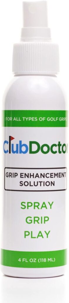 Club Doctor - Grip Enhancement Solution - Golf Grip Cleaner Spray - Makes Cleaning Grips Quick and Easy - Improve Feel and Swing Harder - Removes Dirt and Grime - 4 oz