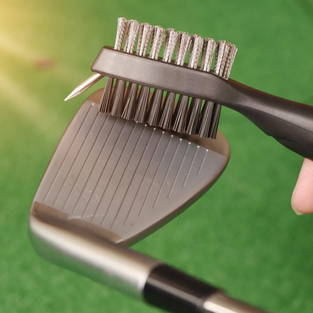 Golf Accessories Kit, Golf Club Cleaning Kit - Microfiber Waffle Pattern Golf Towel with Clip, Golf Club Brush Groove Cleaner  Clip, Golf Divot Tool with Marker - Golf Accessories for Men  Women