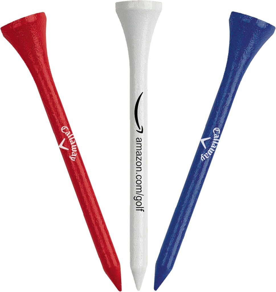 Callaway Golf Tees, Wood, unisex-adult, Assorted, 3.25 inch, 100 Pack