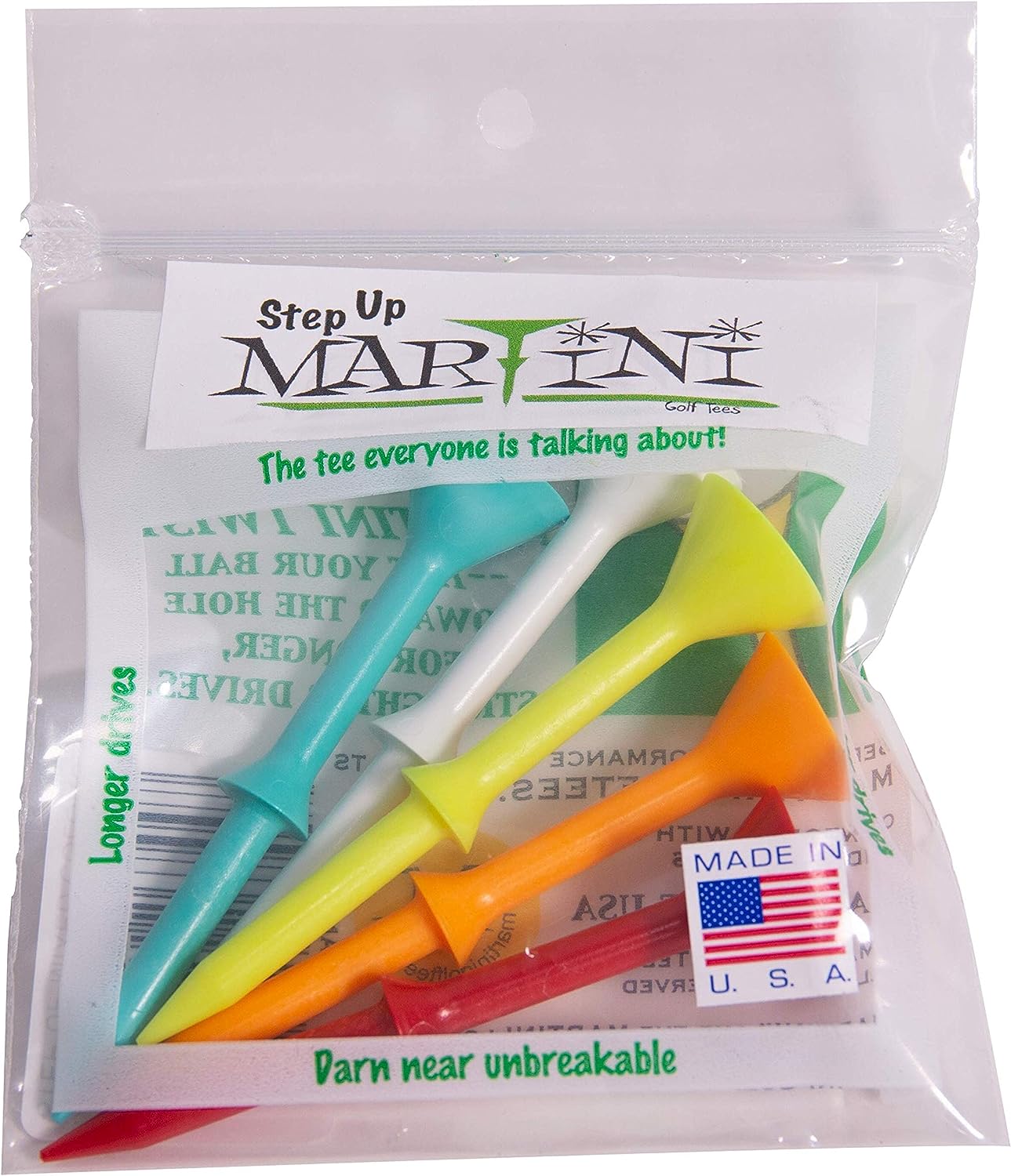 Martini Golf Tees DMT007 Durable Plastic Step-UP Tees Review