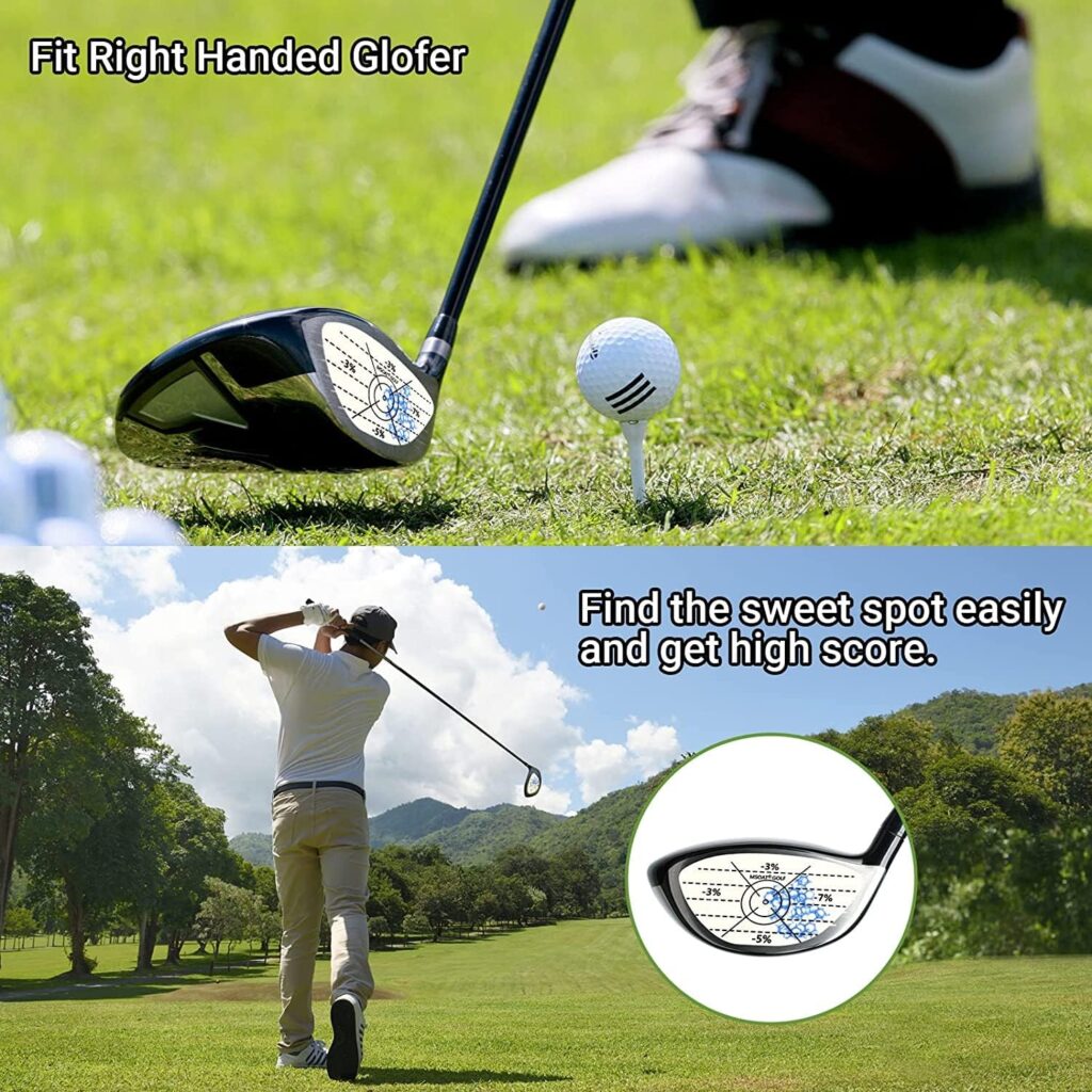 MSOAT Golf Impact Tape Set 24pcs/120pcs, Self-Teaching Sweet Spot  Consistency Analysis, Golf Club Impact Stickers for Irons Wood Putters, Golf Club Impact Stickers Swing Training Aid