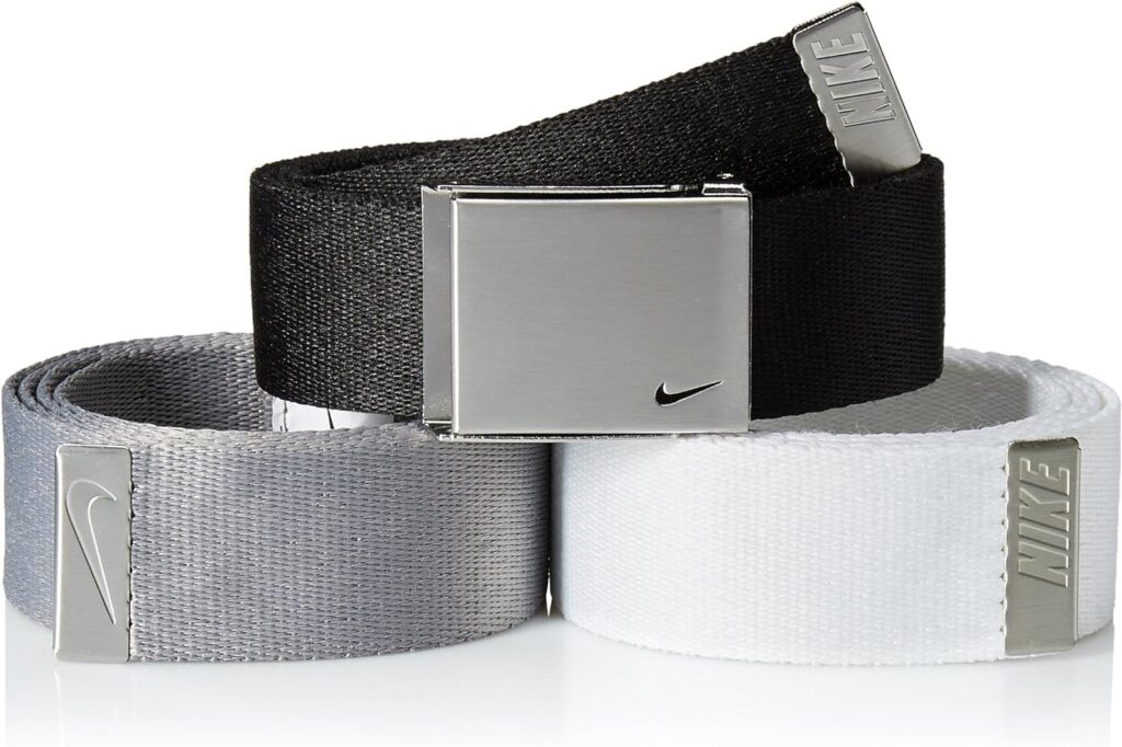 Nike Mens 3 Pack Golf Web Belt