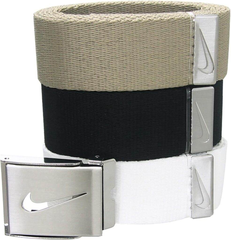 Nike Mens 3 Pack Golf Web Belt