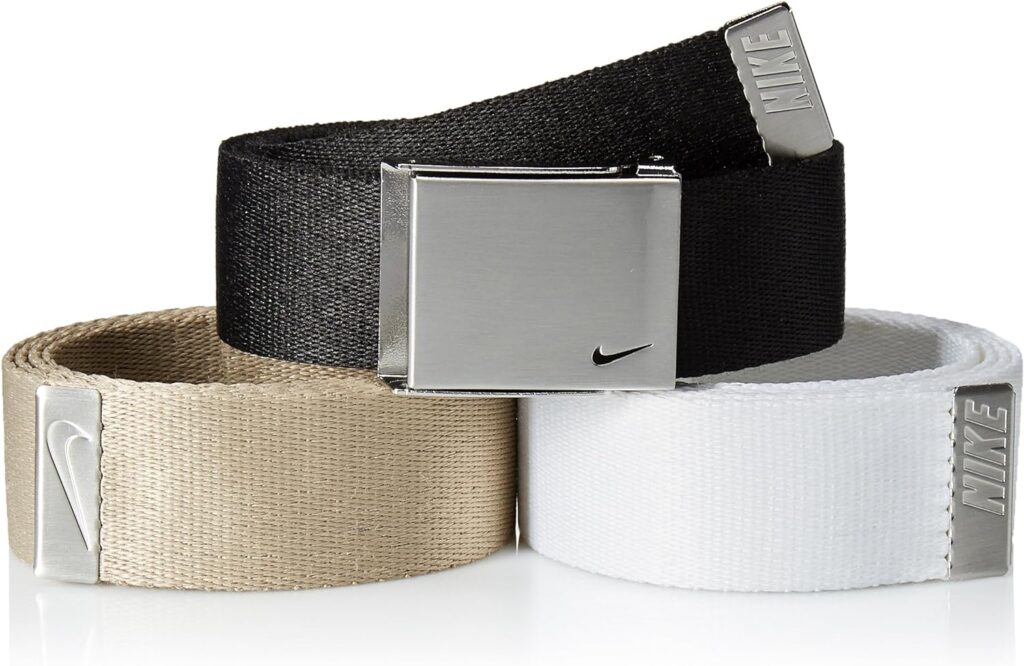 Nike Mens 3 Pack Golf Web Belt