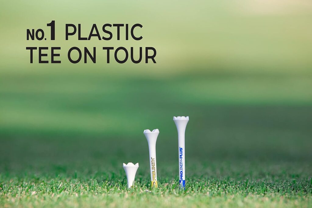 Pride Professional Tee System Plastic Golf Tees (Pack of 50), 40 Count 3-1/4-Inch + 10 Count 1-1/2-Inch,White