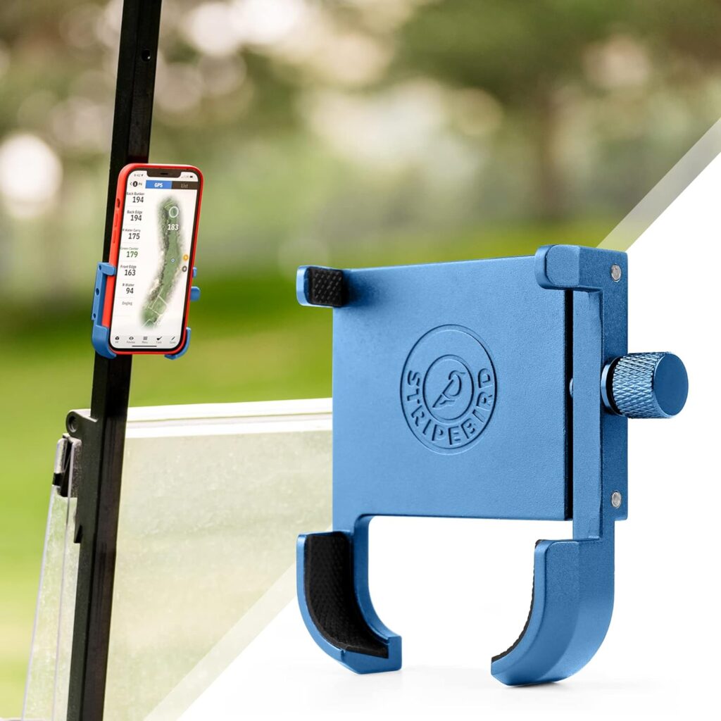 Stripebird - Original Golf Magnetic Phone Holder - for Golfers with Phones - Slim Smartphone Mount - Store and Access Device While You Golf - Ultra Strength Magnet Cell Phone Caddy