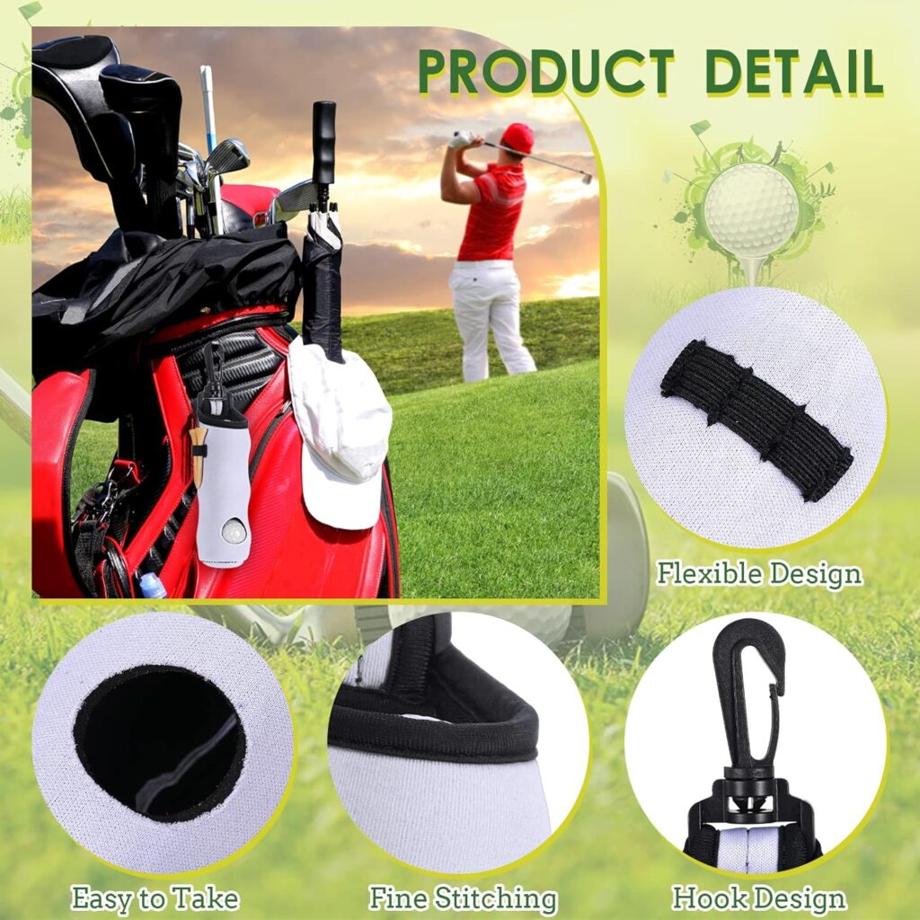 WILLBOND 12 Pcs Golf Ball Tee Holder Neoprene Golf Ball Pouch Golf Ball Carry Bag Multicolor Portable Golf Accessories for Man Woman