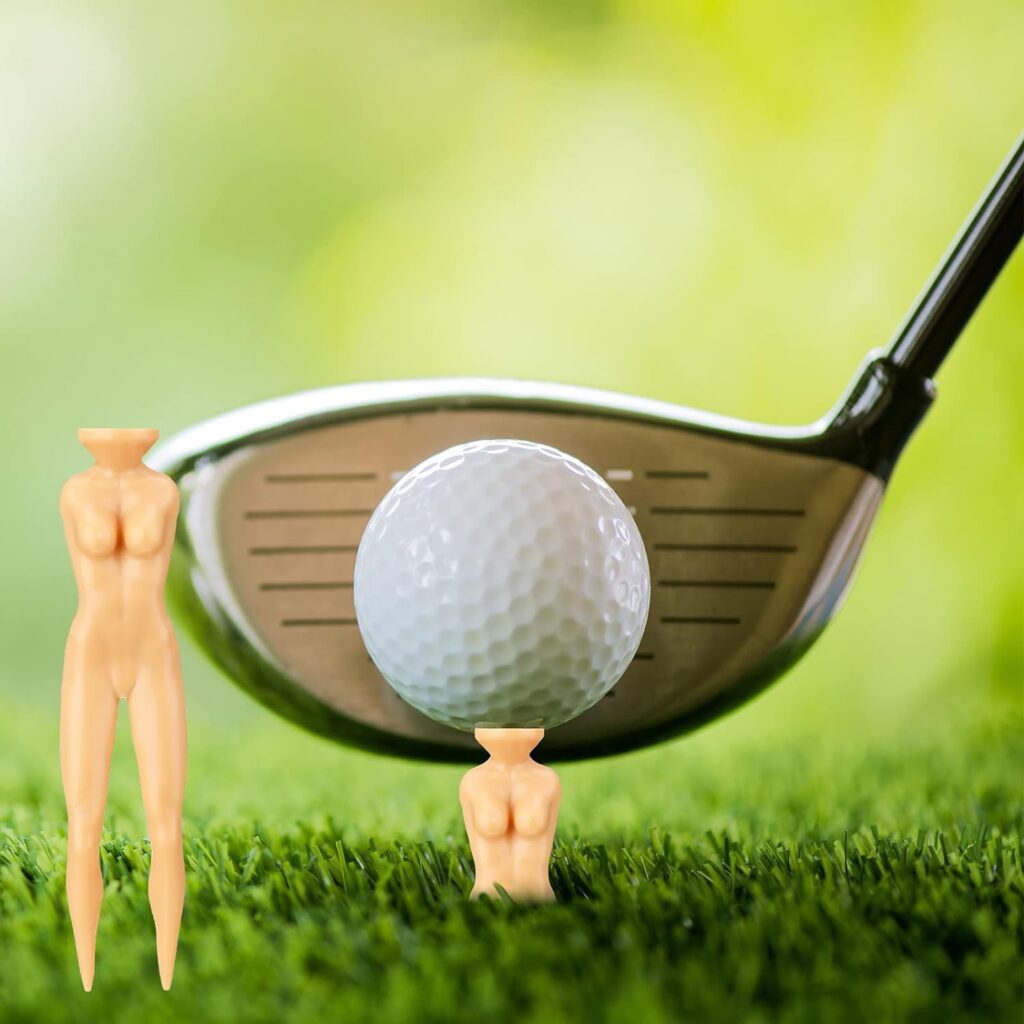 12 Pieces Funny Golf Tees 8 cm/ 3.15 Inch Colorful Bikini Golf Tees Ladies Golf Tees Plastic Golf Tees Girl Funny Golf Accessories for Men Women Golf Training Birthday Presents