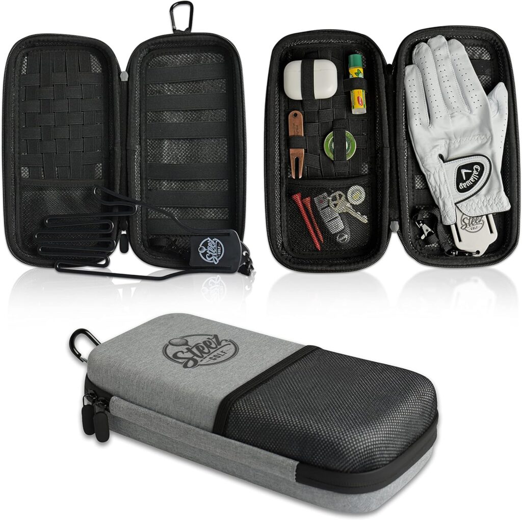 Amazon.com : Steez Golf Accessory Case - Golf Bag Organizer. Airtight, Water-Resistant, Protective Hard Case for Phone, Tees, Ball Markers, Repair Tools, and Golf Essentials. Removable Golf Glove Hanger/Dryer : Sports  Outdoors