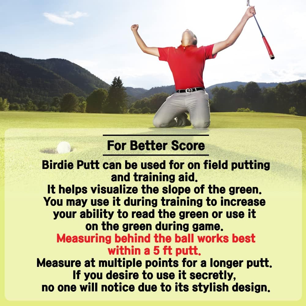 BUDDYBIRDIE Birdie Putt Green Reader Lite | Poker Chip Style Ball Marker Compact  Stylish Golf Putting  Green Reading Aid Bubble Level High Precision Alignment Tool Golf (Lite - Black  White)