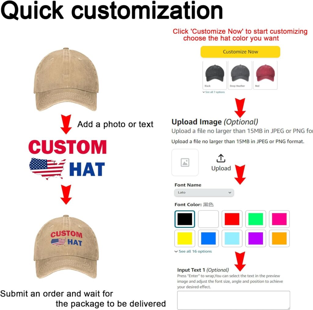 Bulk Custom Hats Personalized Hats Wholesale Prices Custom Cap Design Your Own Logo/Text Custom Baseball Caps for Companies