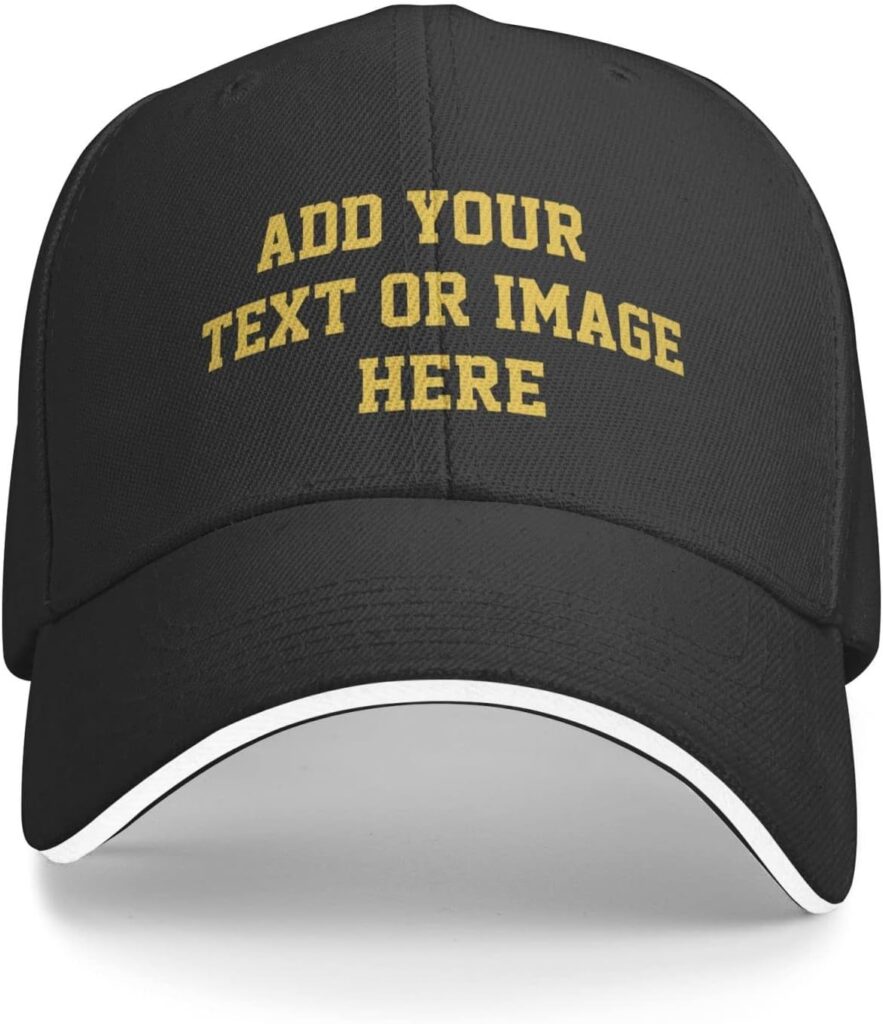 Custom Hats Personalized Hat Customize Baseball Cap Custom Adjustable Trucker Hat for Men  Women