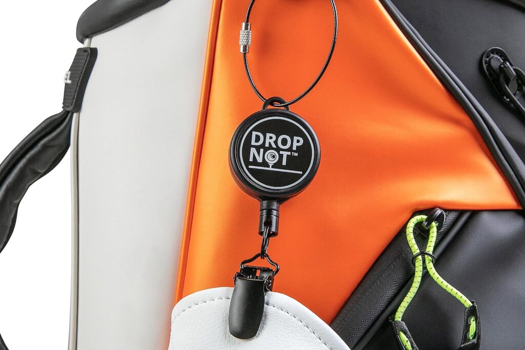 Drop Not | Secures Head Cover to Golf Bag | Includes 37 Retractable Cord with Twist Cable Bag Lock