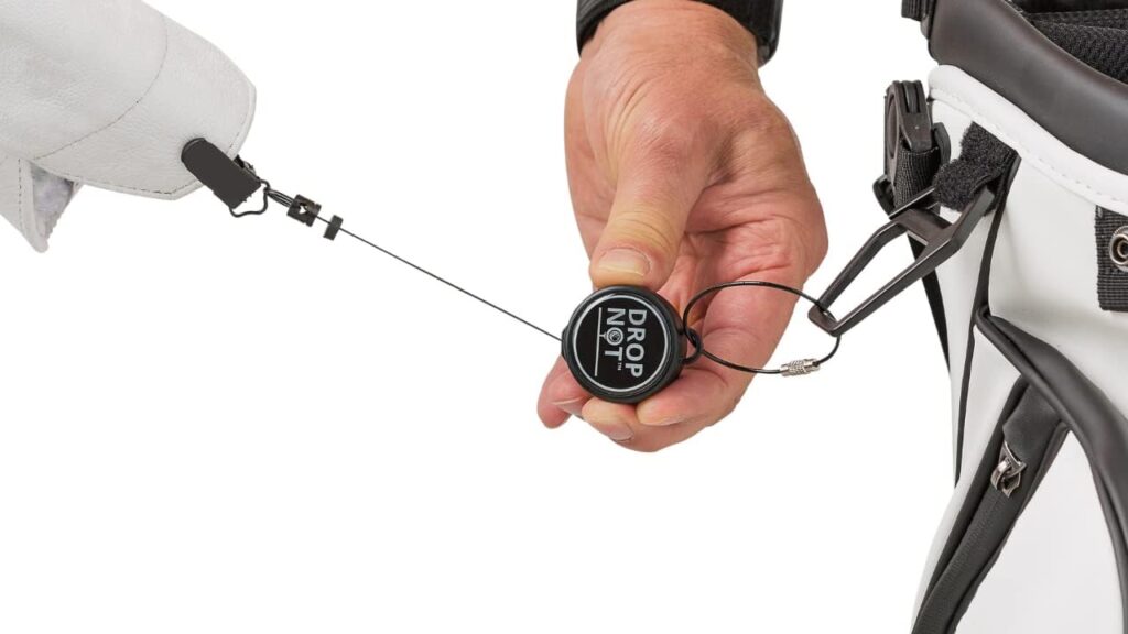 Drop Not | Secures Head Cover to Golf Bag | Includes 37 Retractable Cord with Twist Cable Bag Lock
