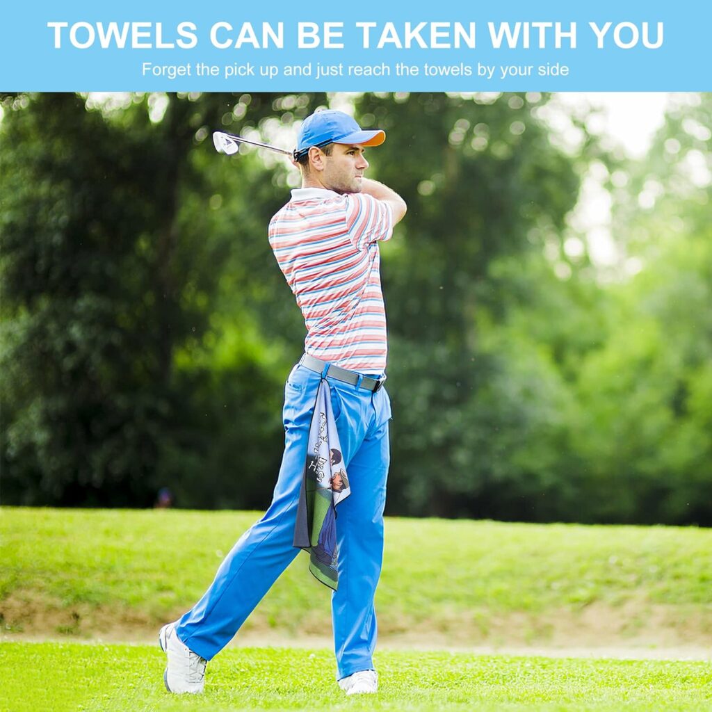 DUNGGLE Golf Towel 3 Pcs Funny Golf Club Clean Set for Golf Bags with Clip, Funny Gifts for Golf Fans