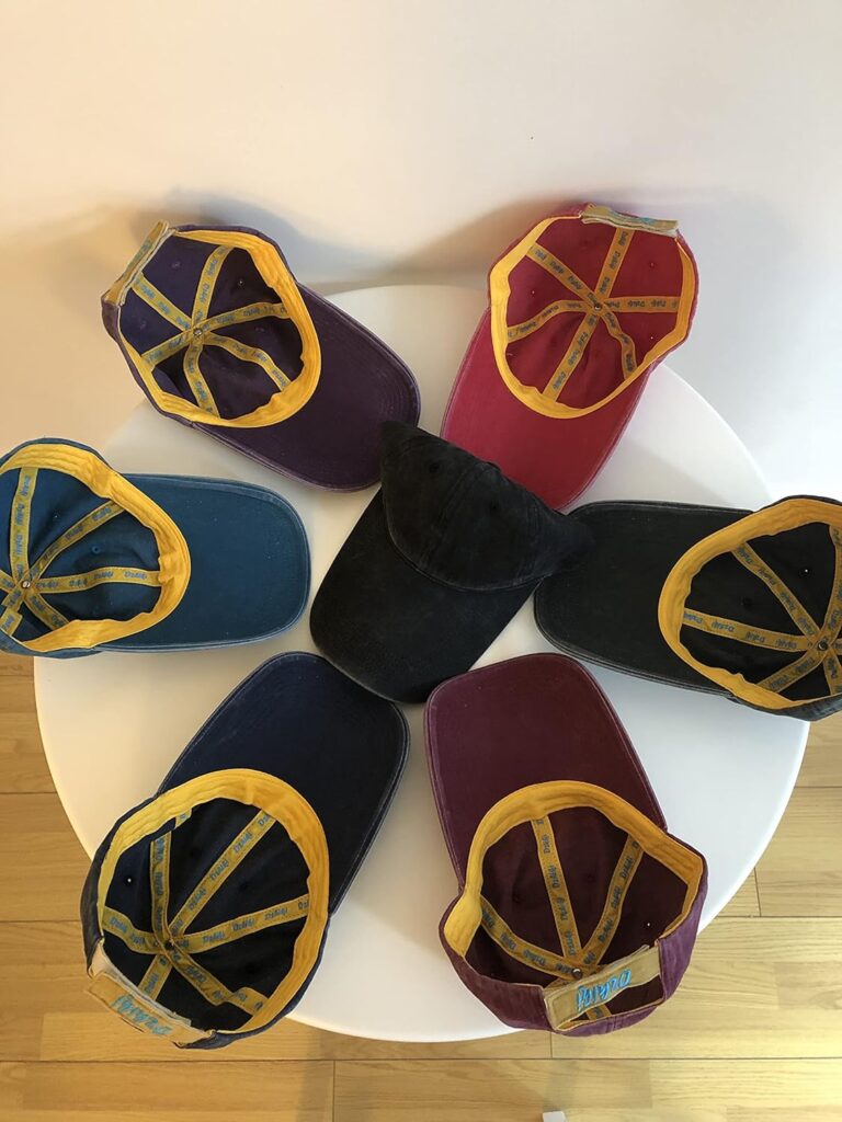 Dzhiki Multicolor Pack of Washed Cotton Long Visor Unstructured Unisex Baseball Caps