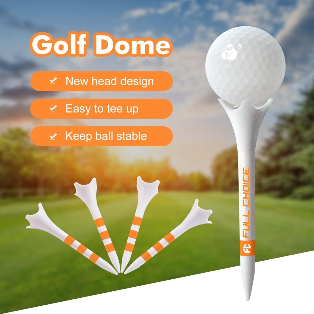 Full Choice Plastic Golf Tees 100 Pack (2-3/4 / 3-1/4) - Durable  Long-Lasting, Reduce Friction  Increase Distance, Golf Accessories Golf Plastic Tees
