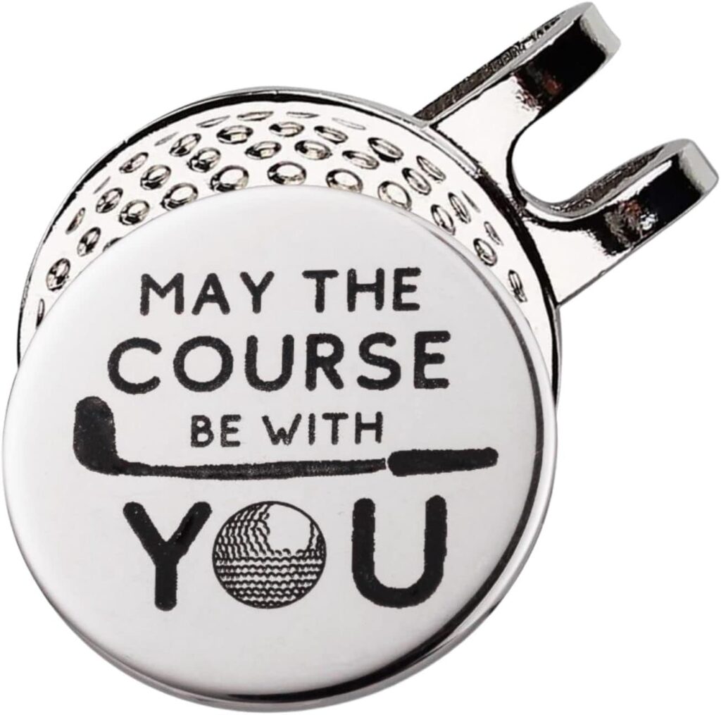 Funny Golf Ball Marker with Magnetic Hat Clip, A Perfect Golf Gift for Men or Women - Golf Accessories for Men or Women, Sliver