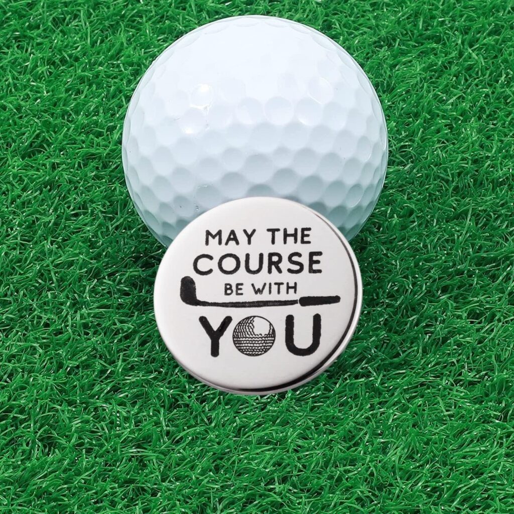 Funny Golf Ball Marker with Magnetic Hat Clip, A Perfect Golf Gift for Men or Women - Golf Accessories for Men or Women, Sliver