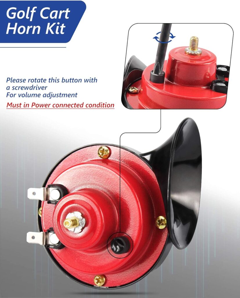 GOANYERE Golf Cart Horn Kit, for Club Car, EZGO, Yamaha, UTV, ATV, Boat, 12V