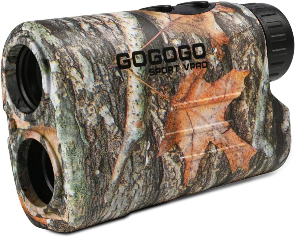 Gogogo Sport Vpro GS03 Laser Golf/Hunting Rangefinder, 6X Magnification Clear View 650/1200 Yards Laser Range Finder, Lightweight, Slope, Pin-Seeker  Flag-Lock  Vibration