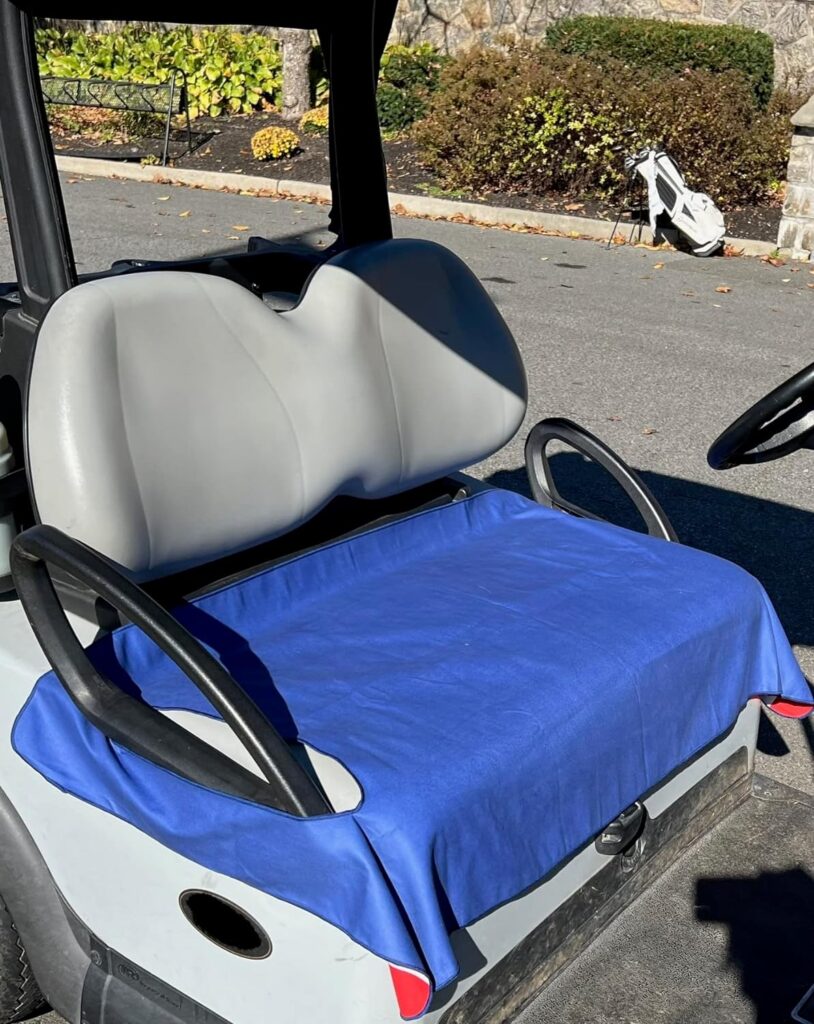 Golf Cart Essentials | Microfiber Golf Cart Seat Cover | Lightweight Golf Blanket | Portable | Sports | Golf Accessories | Club Car | EZGO