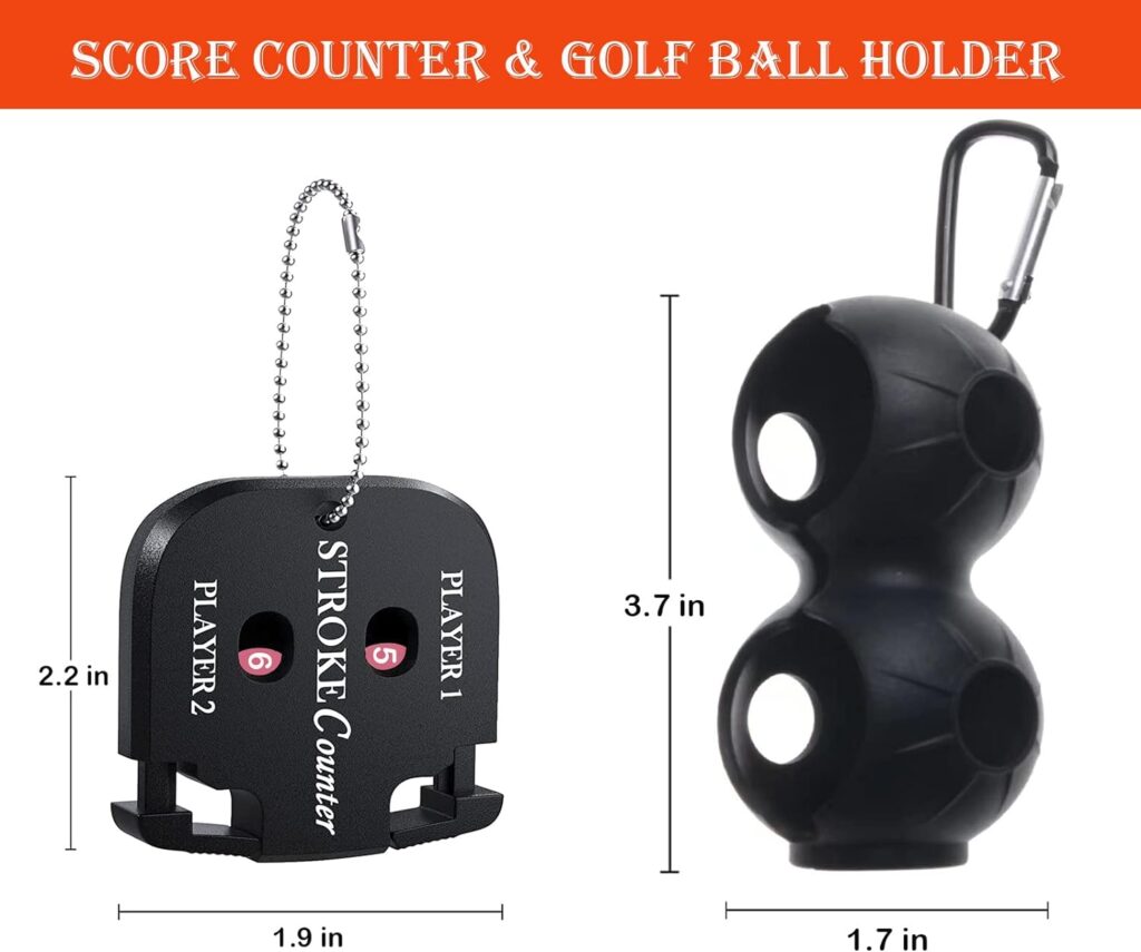 Golf Cleaning Kit (16 in 1), Golf Towel, Cleaning Brush, Divot Repair Tool, Golf Ball Alignment Kit, Score Counter, Golf Ball Holder  Tee, Golf Accessories, Make Perfect Golf Gifts for Men or Women!