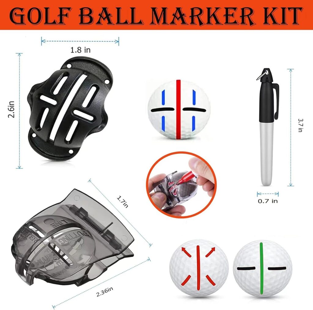 Golf Cleaning Kit (16 in 1), Golf Towel, Cleaning Brush, Divot Repair Tool, Golf Ball Alignment Kit, Score Counter, Golf Ball Holder  Tee, Golf Accessories, Make Perfect Golf Gifts for Men or Women!