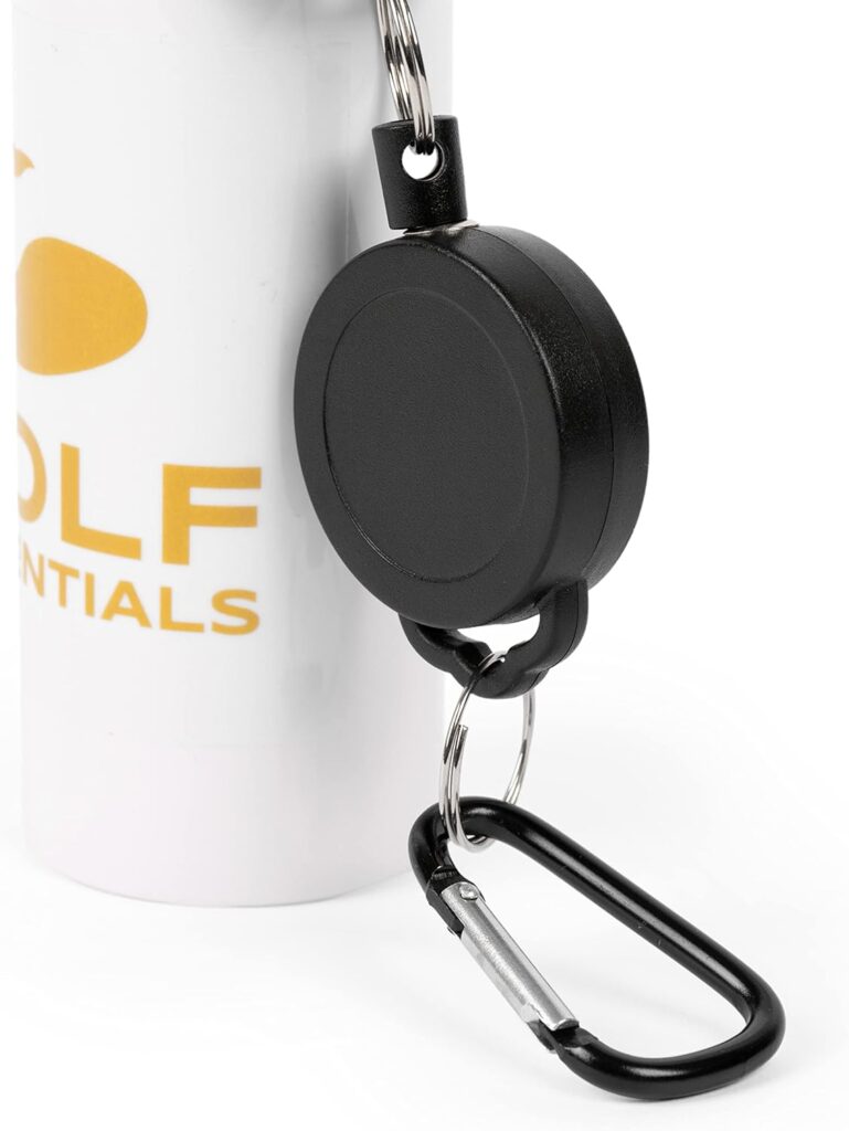 Golf Essentials Golf Club Cleaner Brush with Water- 30 Retractable Cord, 5oz Water, Leak-Proof, Easy Spray, Groove Cleaner - Must-Have Golf Bag Accessory!