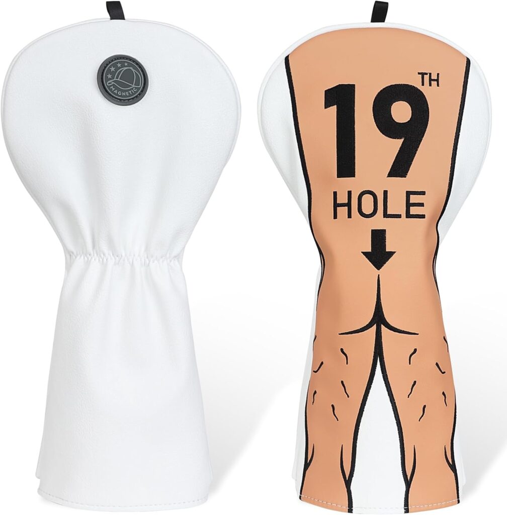 Golf Headcover Funny Driver Headcover, 19th Hole Golf Driver Head Cover with Magnet Gag Golf Gift