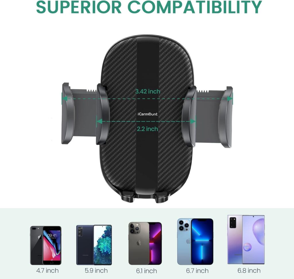 ICARMOUNT Golf Cart Phone Holder, Golf Cart Accessories Universal Cup Holder Phone Mount for All 4.7-6.8 Cell Phones, Fit EZGO Club Car Yamaha and Car, Truck, etc