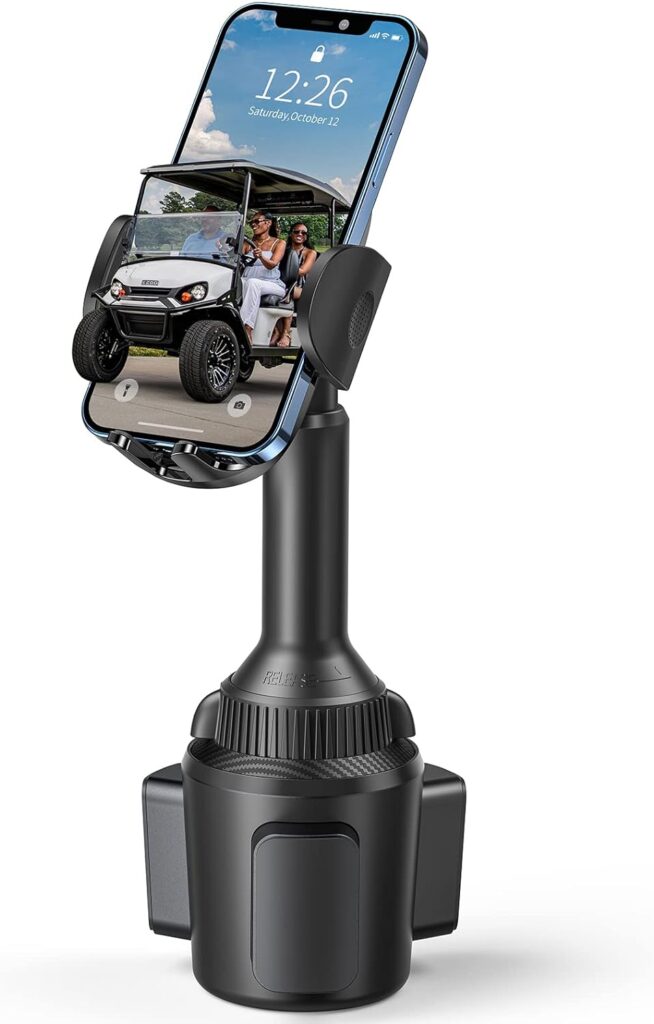 ICARMOUNT Golf Cart Phone Holder, Golf Cart Accessories Universal Cup Holder Phone Mount for All 4.7-6.8 Cell Phones, Fit EZGO Club Car Yamaha and Car, Truck, etc
