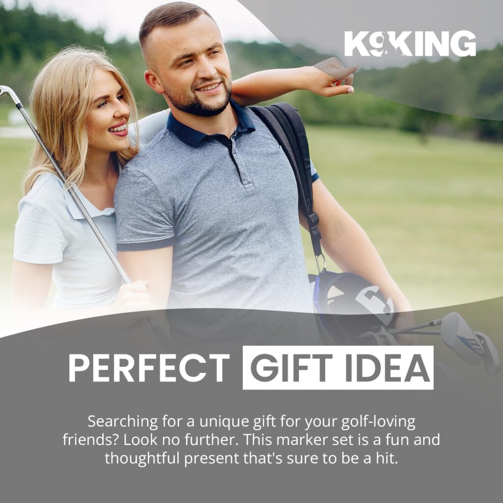 K9King Middle Finger Golf Ball Marker with Magnetic Hat Clip | Alignment Ball Mark | Funny Golf Accessories - Great Gift for Golf Lovers Golf Cap Premium Gifts