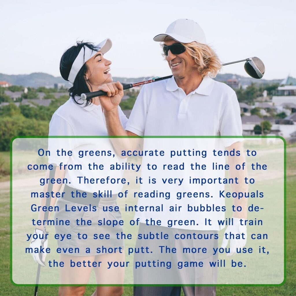 KeoPuals Golf Green Reader - Golf Ball Marker with Level Golf Accessories Golf Putting Green Reading Aid Bubble Golf Training Tool to Improve Your Putting Game Read Greens