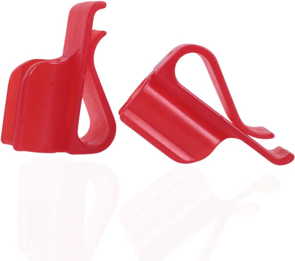 lasenersm 4 Pieces Golf Club Bag Clips On Putter Clamp Holder Organizer Golf Bag Clip on Putter Holder Golf Putter Clip Plastic Putting Clip Golf Accessories, Red