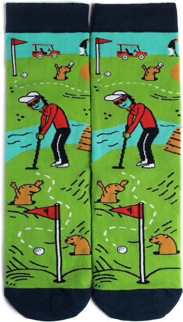 Lavley Funny Golf Socks for Men and Women - Gifts for Golfers Unisex One Size
