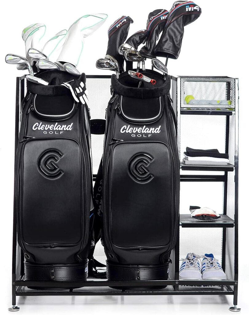 Milliard Golf Organizer - Extra Large Size - Fit 2 Golf Bags and Other Golfing Equipment and Accessories in This Handy Storage Rack - Great Gift Item
