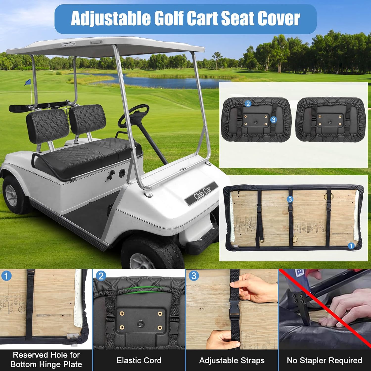 MOSNAI Club Car DS Pre-2000 Front Seat Covers Review