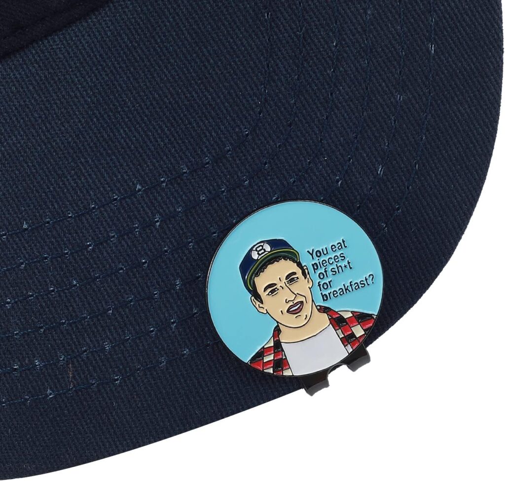 SPORTY BUFF Golf Ball Marker with Magnetic Hat Clip - Funny Golf Gift