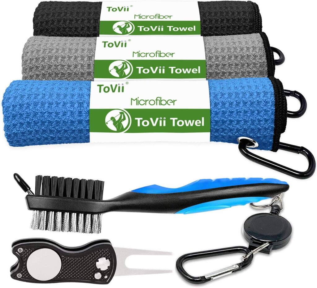 ToVii Golf Towel Golf Towels for Golf Bags for Men Golf Bag Towel Golf Accessories Golf Gifts for Men