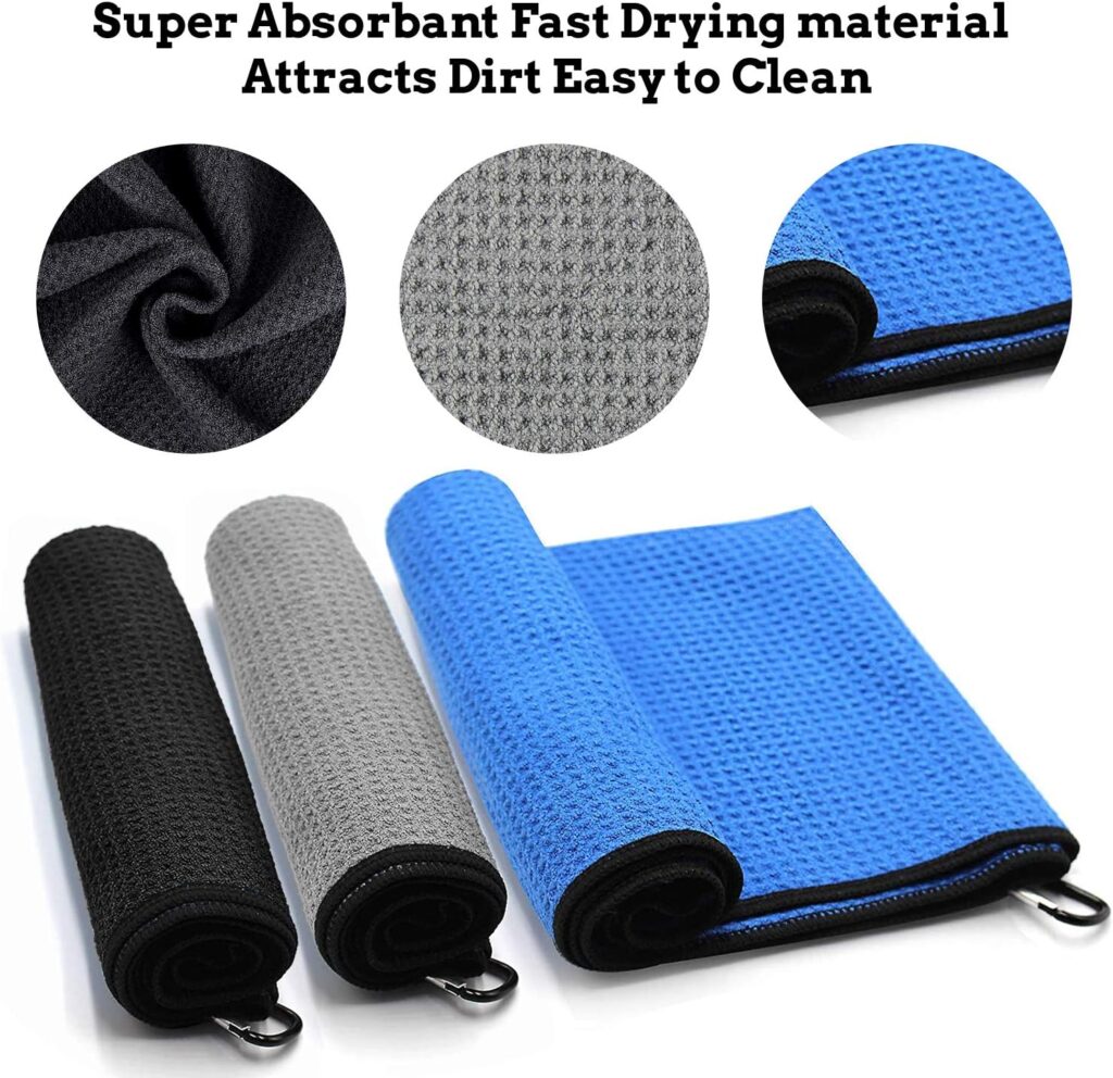 ToVii Golf Towel Golf Towels for Golf Bags for Men Golf Bag Towel Golf Accessories Golf Gifts for Men