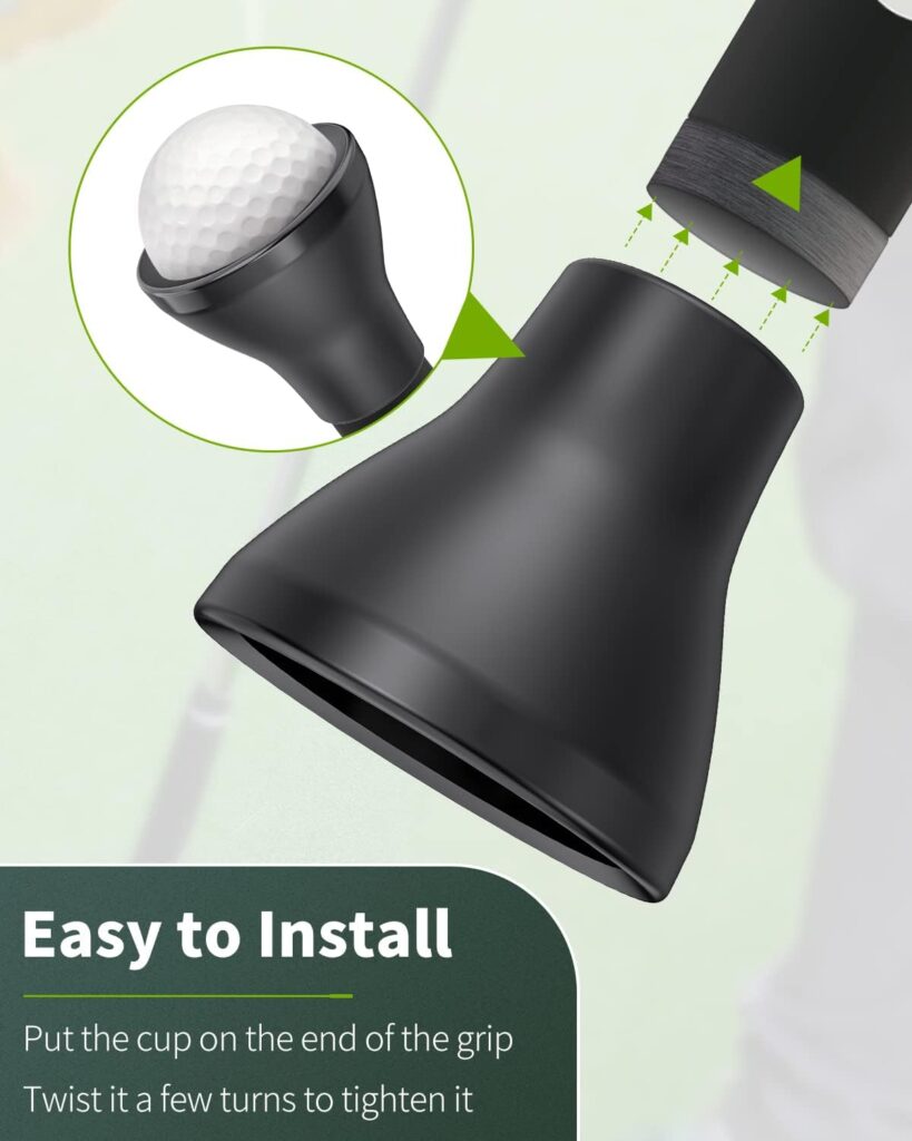 Vibit Golf Ball Retriever Grabber for Putters Golf Pick-up Portable Grip Sucker Tool Back Saver for Golfers，4 Pack