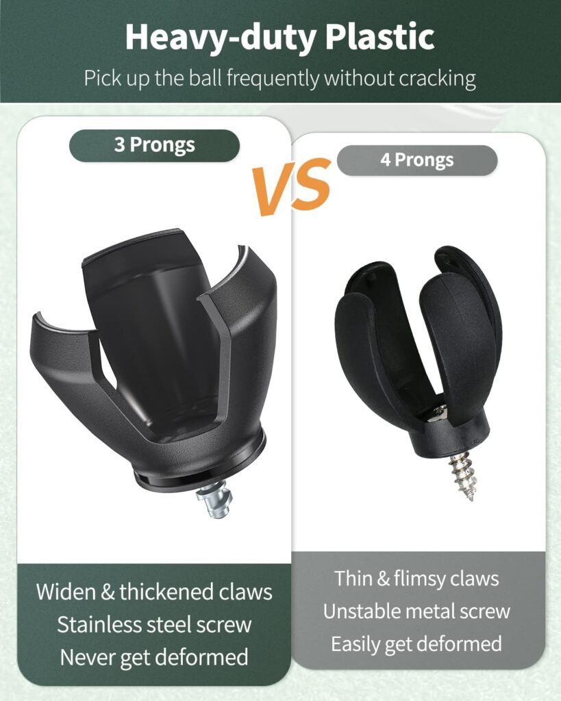Vibit Golf Ball Retriever Grabber for Putters Golf Pick-up Portable Grip Sucker Tool Back Saver for Golfers，4 Pack