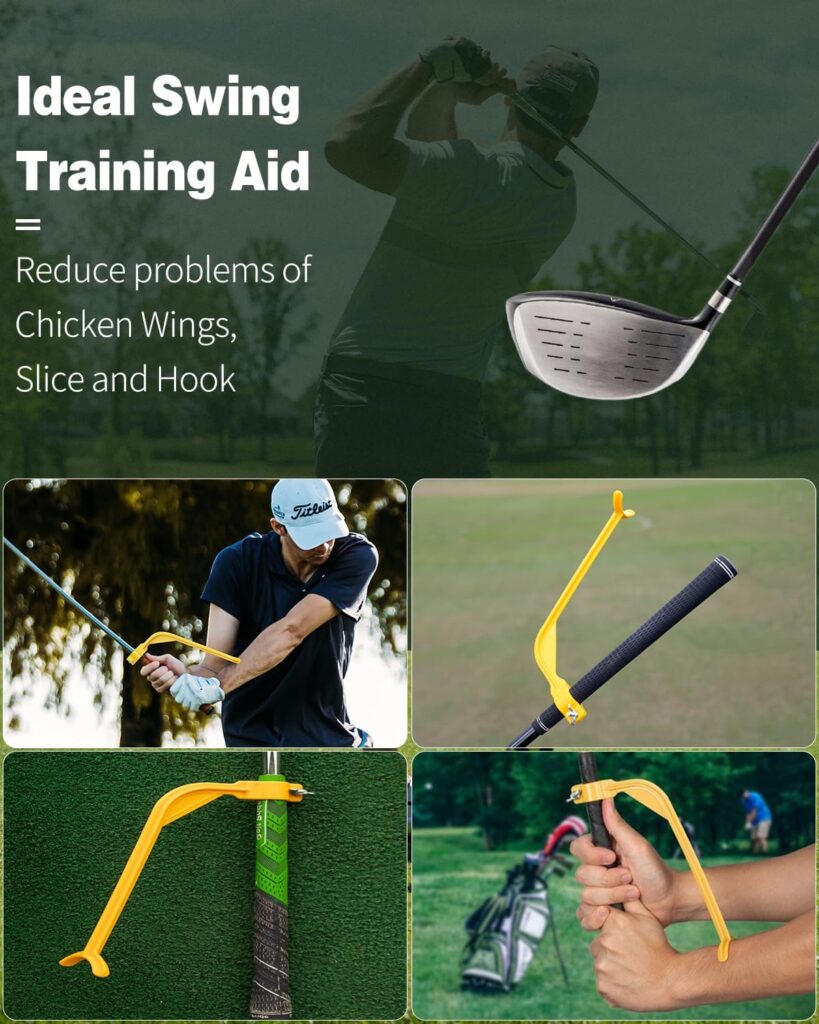 Vibit Golf Swing Training Aid Swing Correcting Trainer Tool for Golfers Beginners Arm Elbow Posture Teaching Accessory for Golf Club Practice