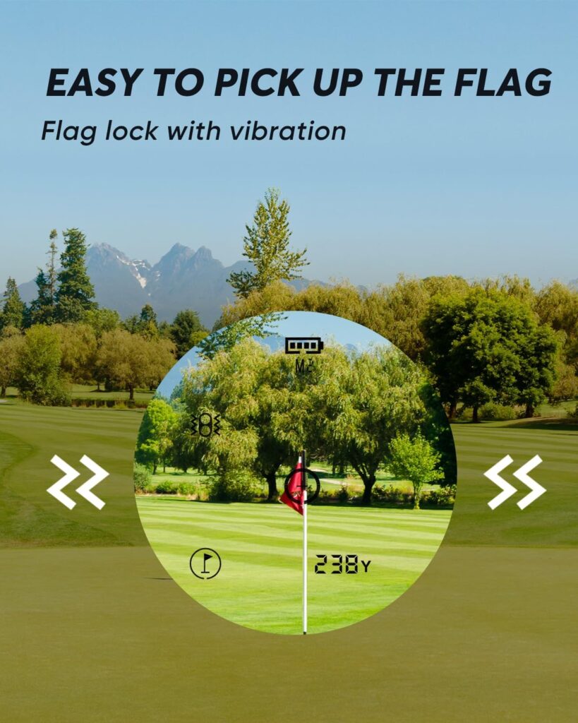 WOSPORTS Golf Rangefinder, 800 Yards Laser Range Finder, High-Precision Flag Lock with Pulse Vibration, Tournament Legal Rangefinder for Golfing and Hunting, 6X Magnification, Battery Included